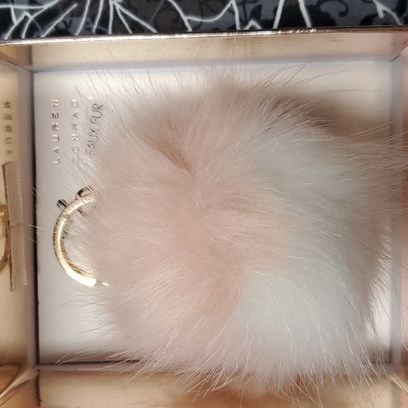 LC Lauren Conrad Accessories - LAST CHANCE! Host Pick! Lauren Conrad Faux Fur Puff Ball Fluffy keychain